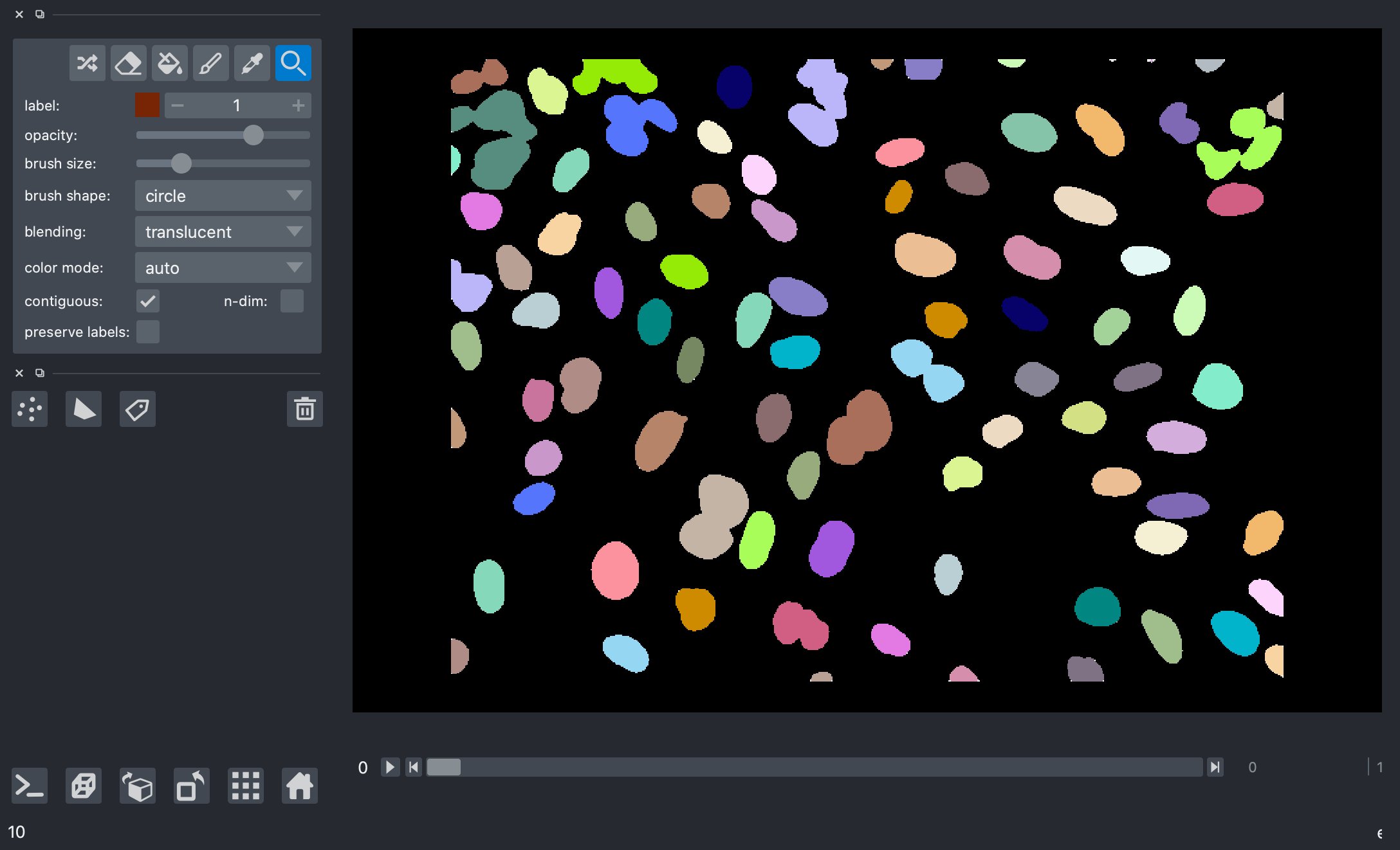 Label image napari screenshot